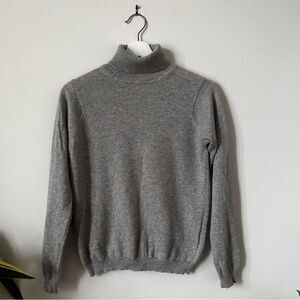 Lochmere Grey Cashmere Turtleneck Sweater Size S